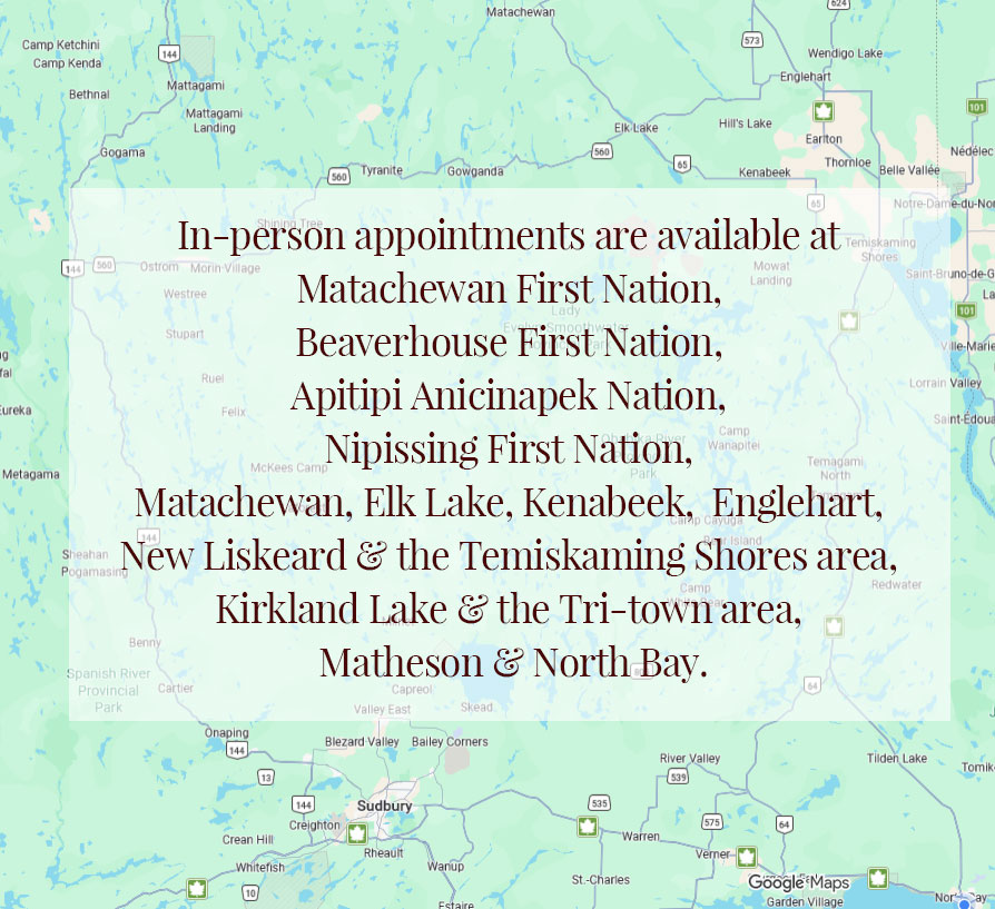 A map of our service area.